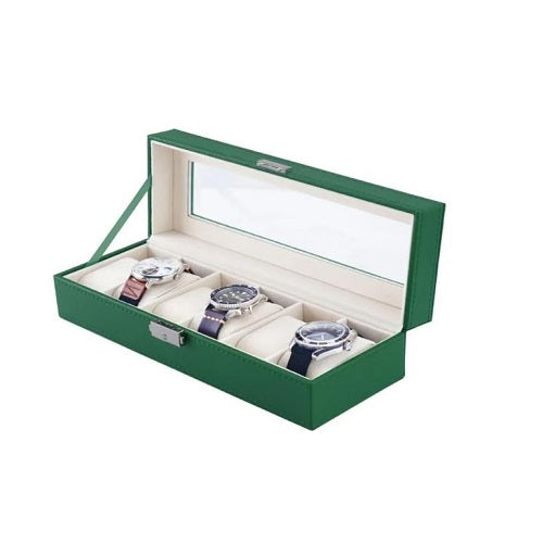 Green Lion Classic Watch Box 6 Slots with Glass
