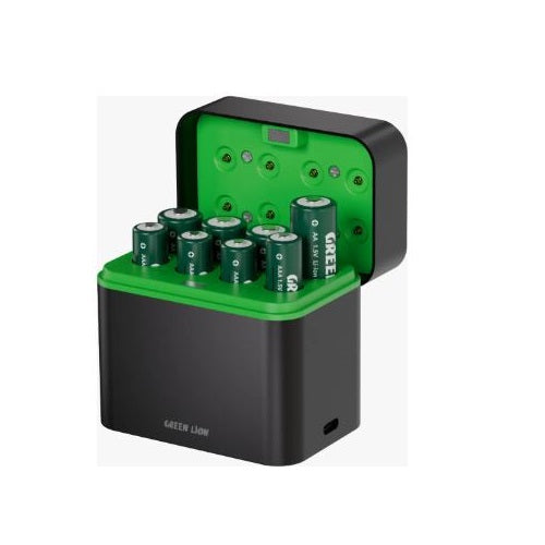 Green Lion RECHARGEABLE 4*AA + 4*AAA Battery Dock USB-C